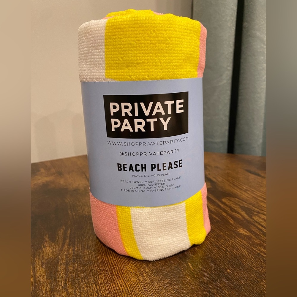 Private party “beach please” oversized towel *NEW